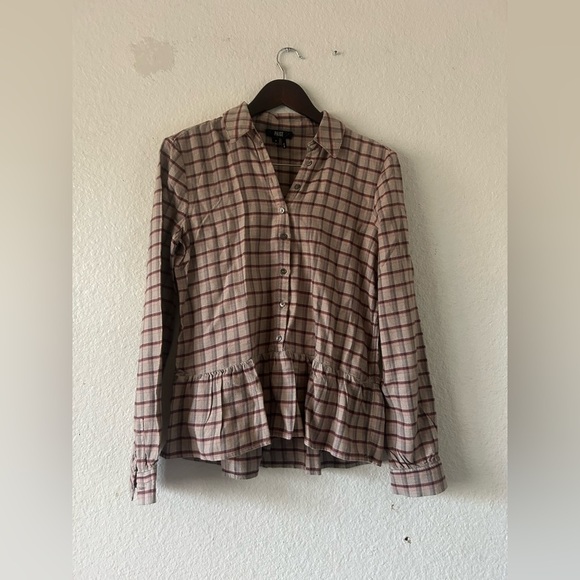 PAIGE Merrigan Top Eclipse Multi Size Small Button Western Coastal Cowgirl - Picture 1 of 12